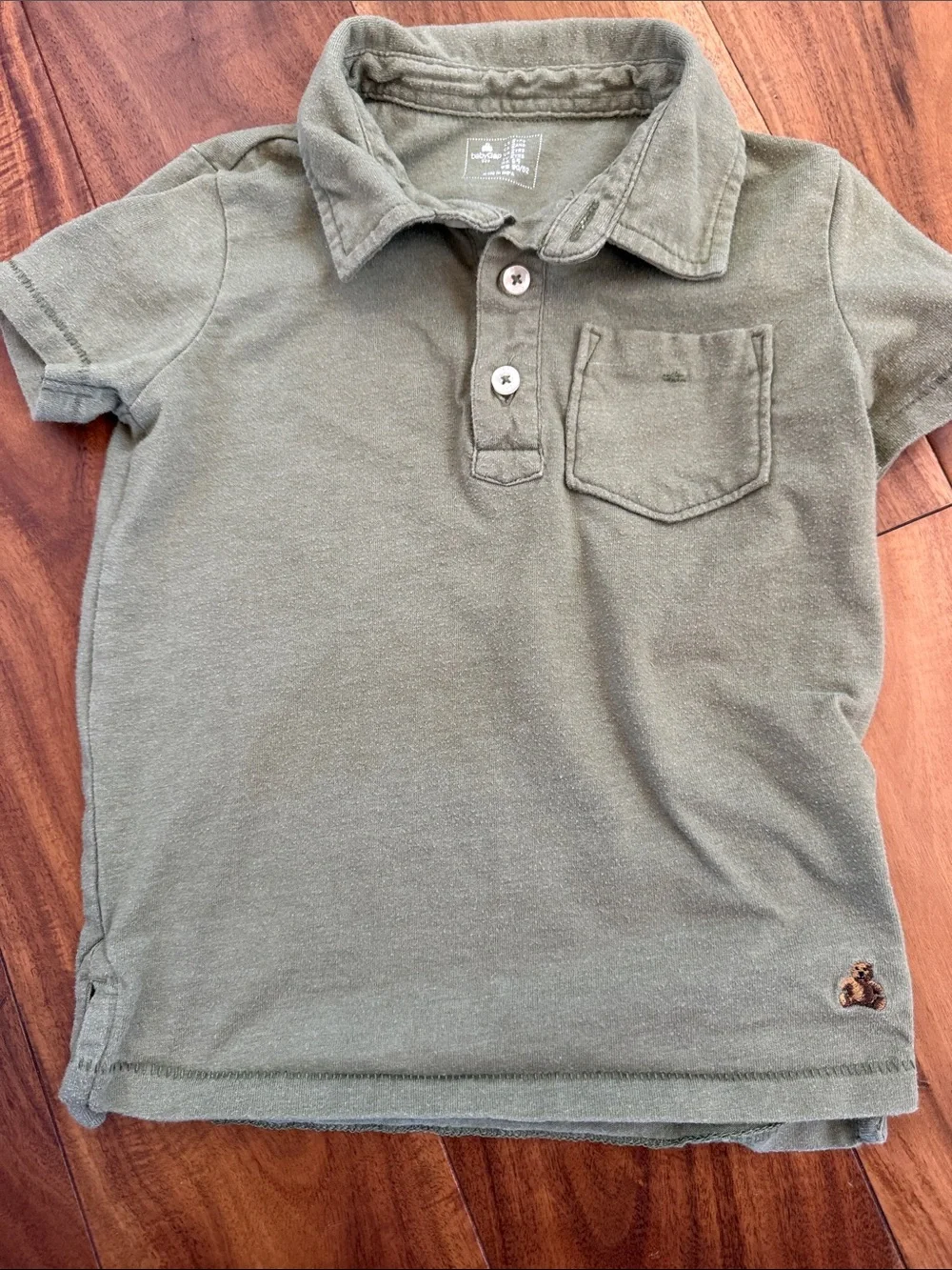 GAP Olive Polo Shirt with Chest Pocket
